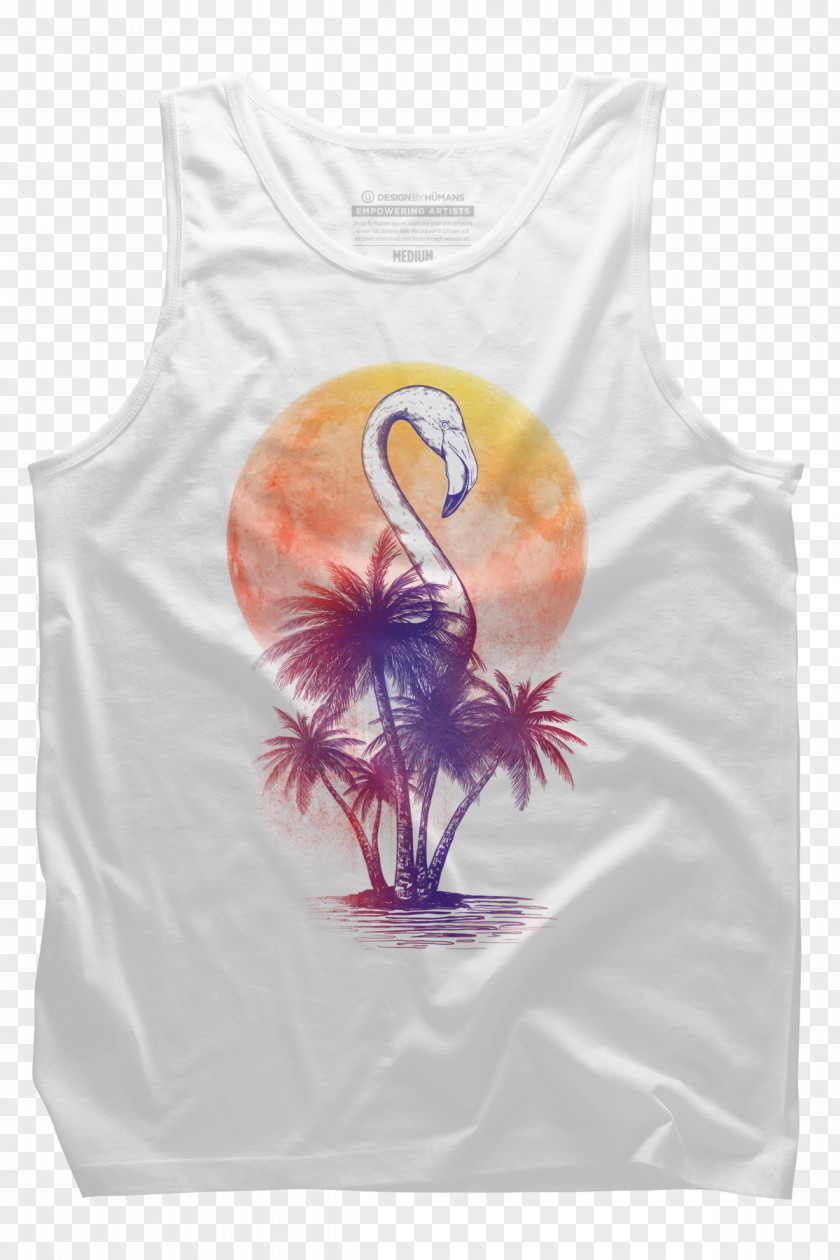 Flamingo T-shirt Clothing Sleeveless Shirt Outerwear PNG