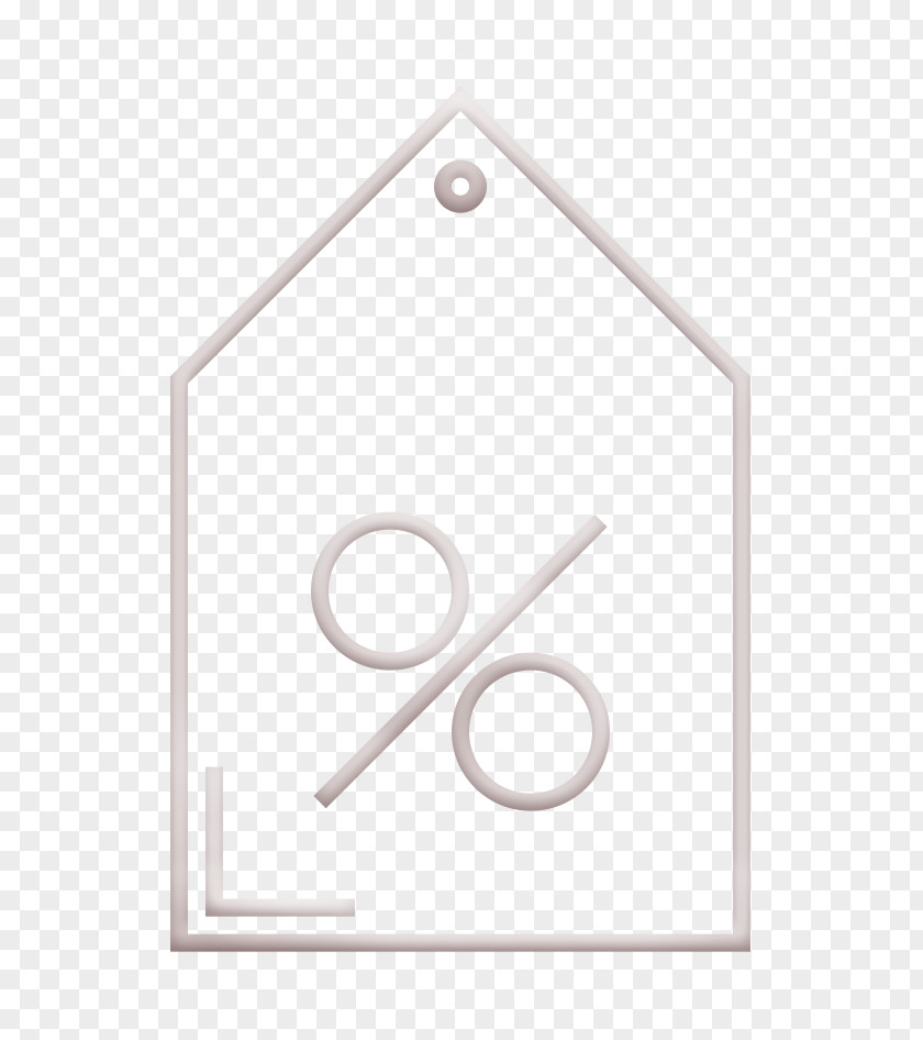 Shopping Icon Red Discount Outline PNG