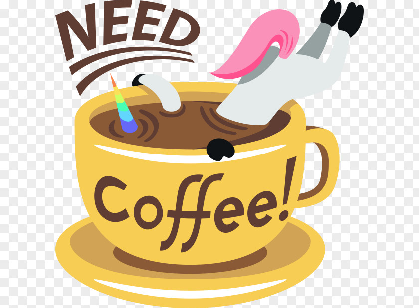 Coffee Cup Emoji Sticker Unicorn PNG