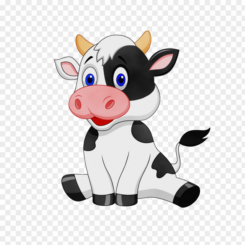 Mascot Dairy Cow Painting Cartoon PNG
