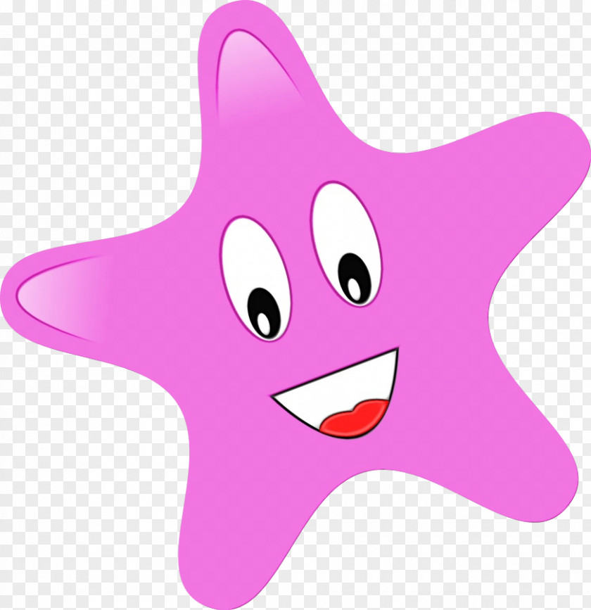 Starfish Material Property Pink Cartoon Violet Purple Star PNG
