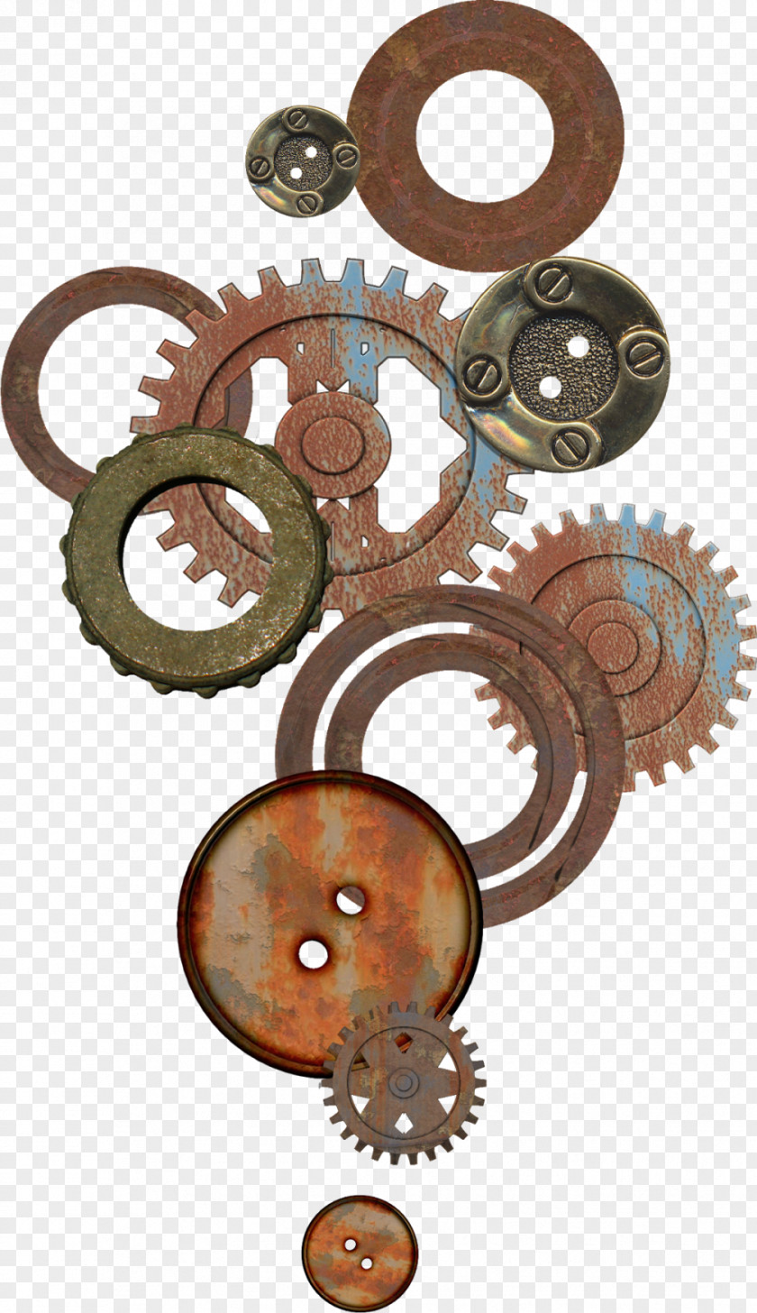 Steampunk Polyvore Gear Clock PNG