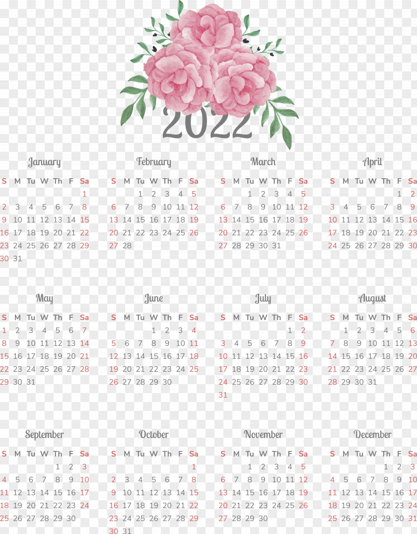 Calendar Font Flower 2011 PNG