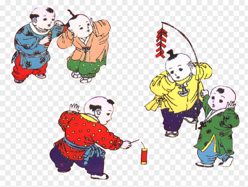 Firecrackers Kid Actor Firecracker Child Chinese New Year Papercutting PNG