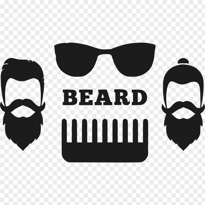 Vintage Clothing Logo Hipster Beard PNG