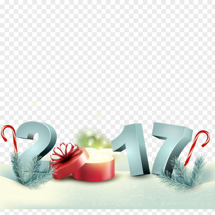 2017 Snow Art Word Vector Material Christmas And Holiday Season New Years Day PNG