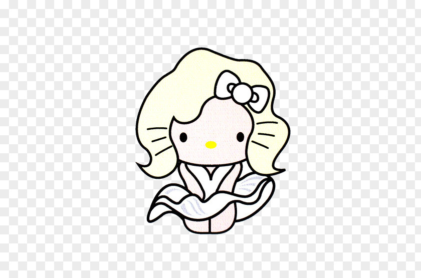 Cute Cartoon Hello Kitty Cat Sanrio Tattoo PNG