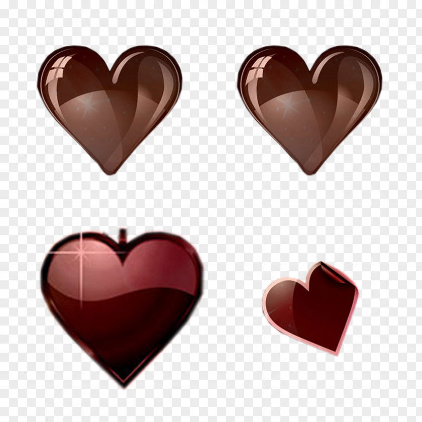 Heart-shaped Chocolate Color Vector Heart Icon PNG