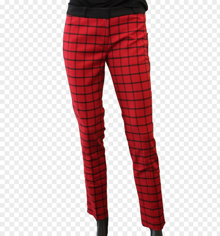 Tartan Leggings Waist Pants PNG