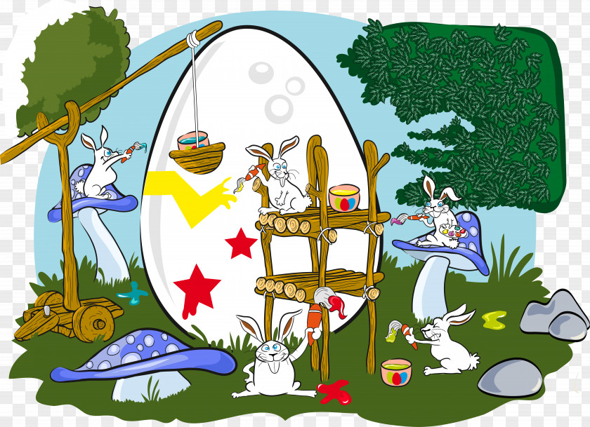 Vector Easter Illustration Bunny PNG