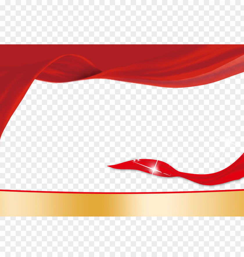 Red Ribbon Background Petal Font PNG