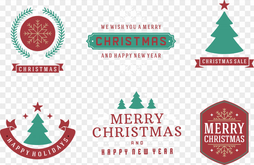 Retro Christmas Pattern Tree Style Card PNG