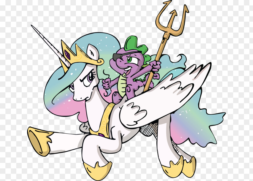 Spike Riding Pony Princess Celestia Canterlot Clip Art PNG