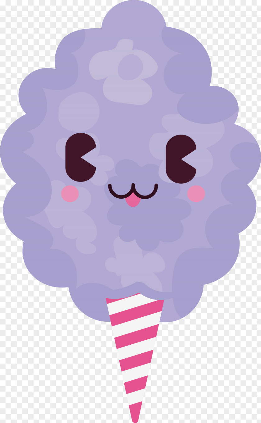 Spit Your Tongue, Cotton Candy Ice Cream Lollipop PNG