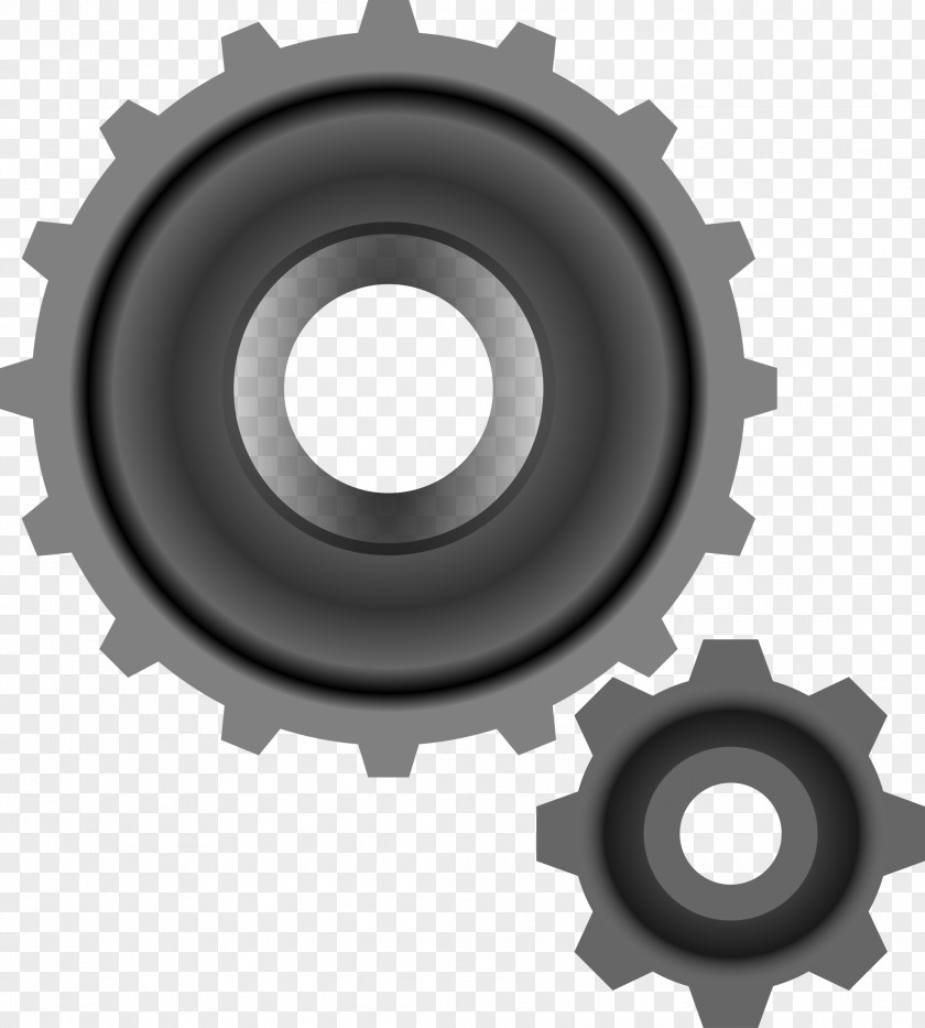 Two Gears Favicon Clip Art PNG