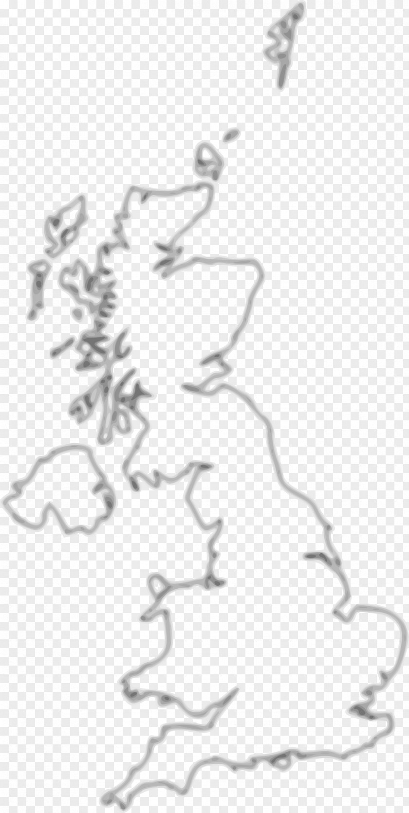 United Kingdom England British Isles Blank Map Clip Art PNG