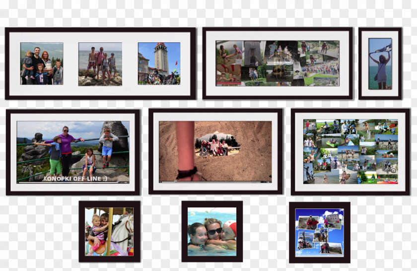 Collage Picture Frames Recreation PNG