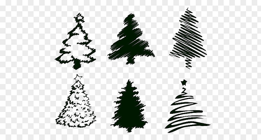 Creative Christmas Tree Drawing Illustration PNG