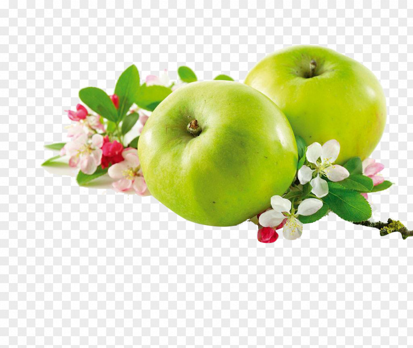 Green Apple Flowers Auglis Flower Food PNG