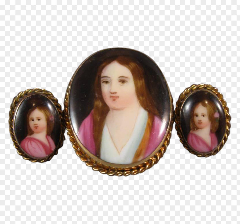 Hand-painted Family Picture Frames Doll Oval PNG