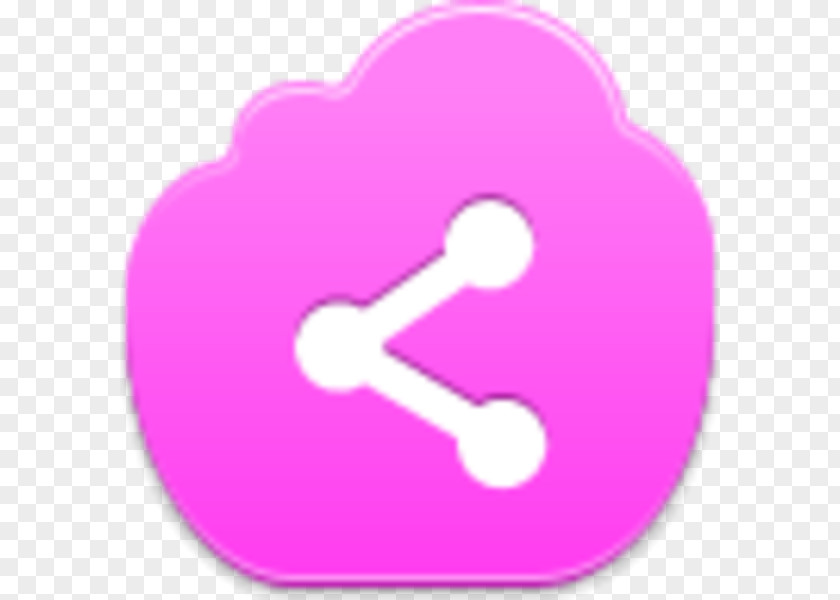 Pink Clouds Painted Share Icon Sharing Clip Art PNG