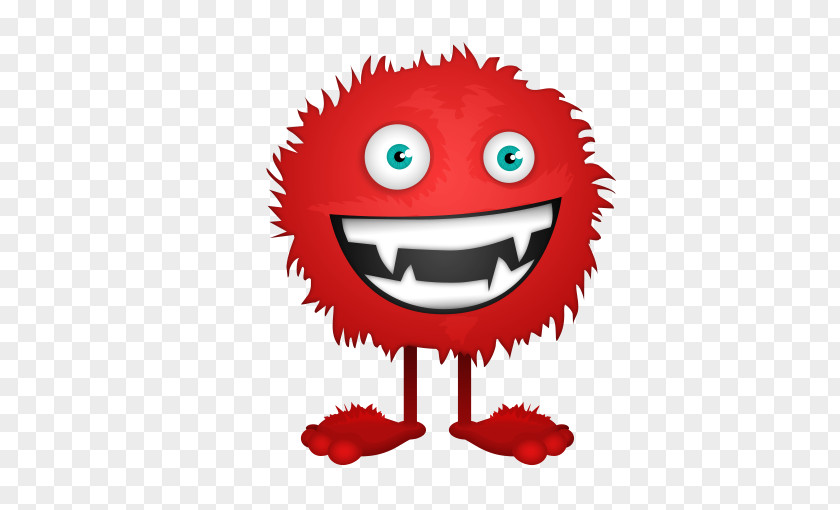 Red Smiley Glitch Character Cartoon Monster Illustration PNG