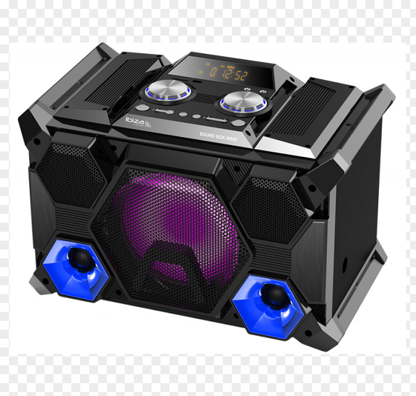 USB LOTRONIC IbizaSound SOUND BOX 400W Loudspeaker Audio Ibiza Sound Splbox350-port Portable PNG