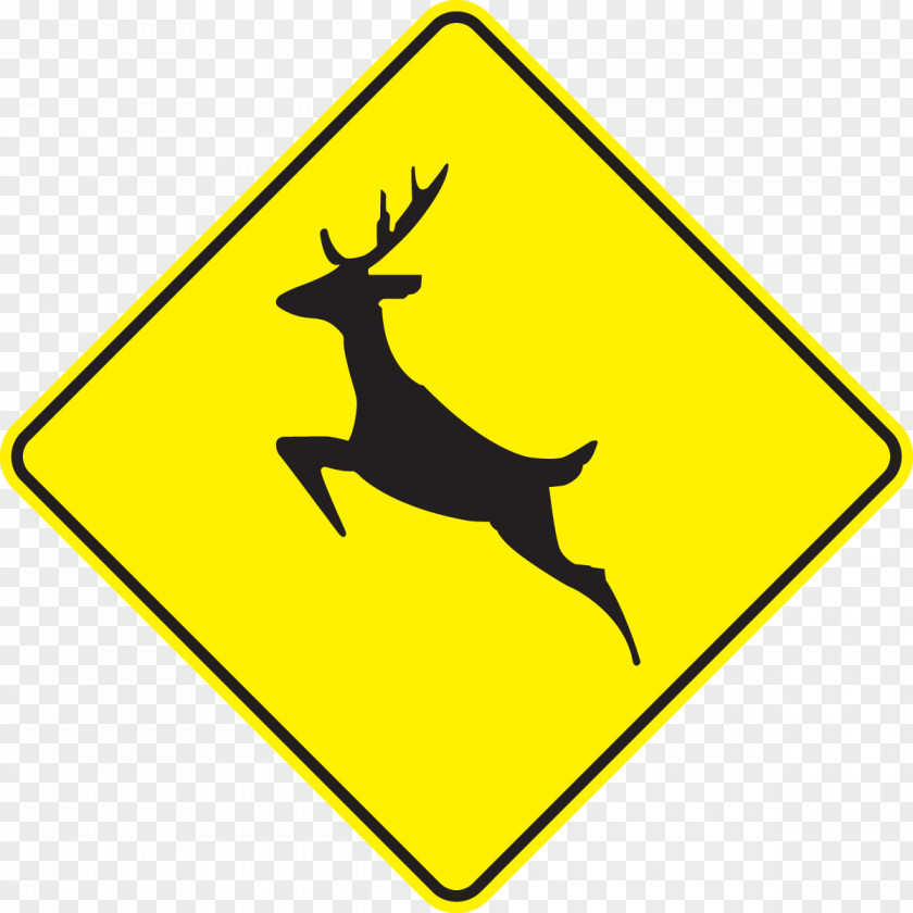 Deer Traffic Sign Road Symbol PNG