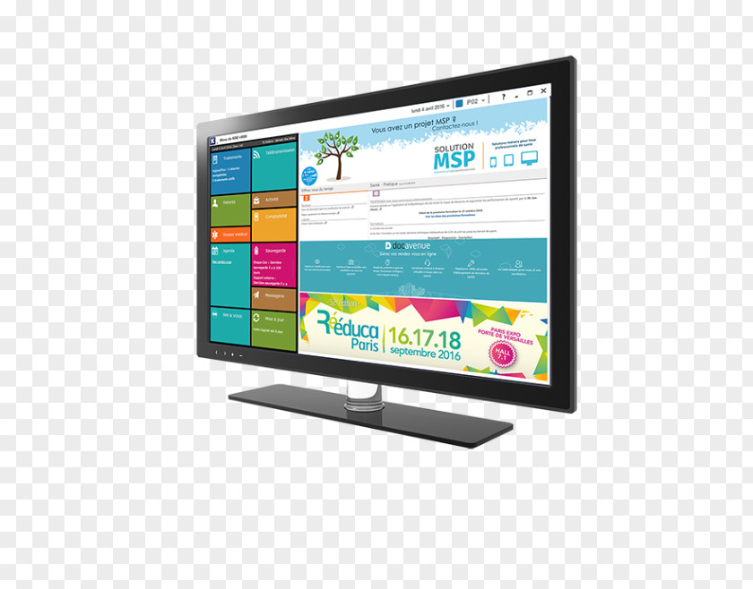 Kine LCD Television Computer Monitors Set LED-backlit PNG