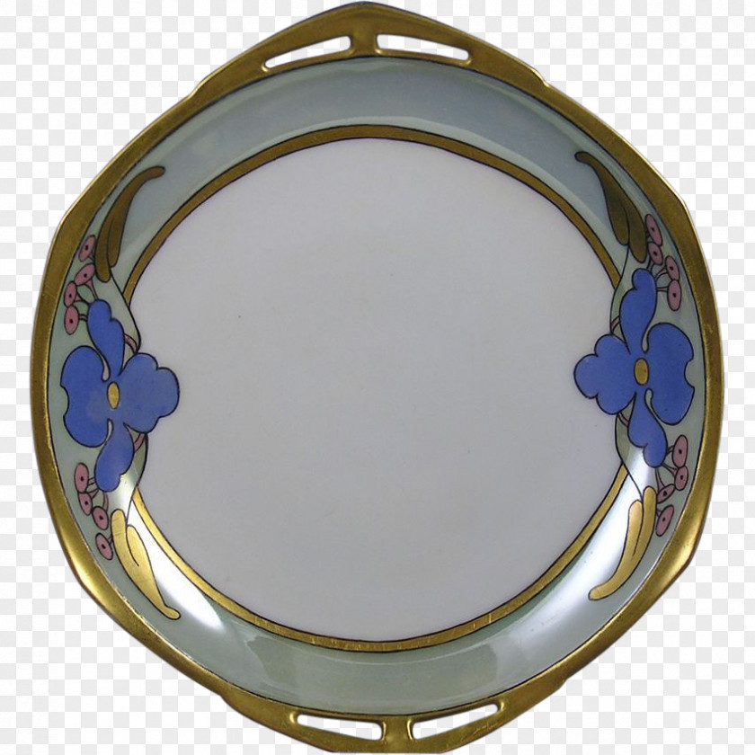 Plate Platter Porcelain Cobalt Blue Tableware PNG