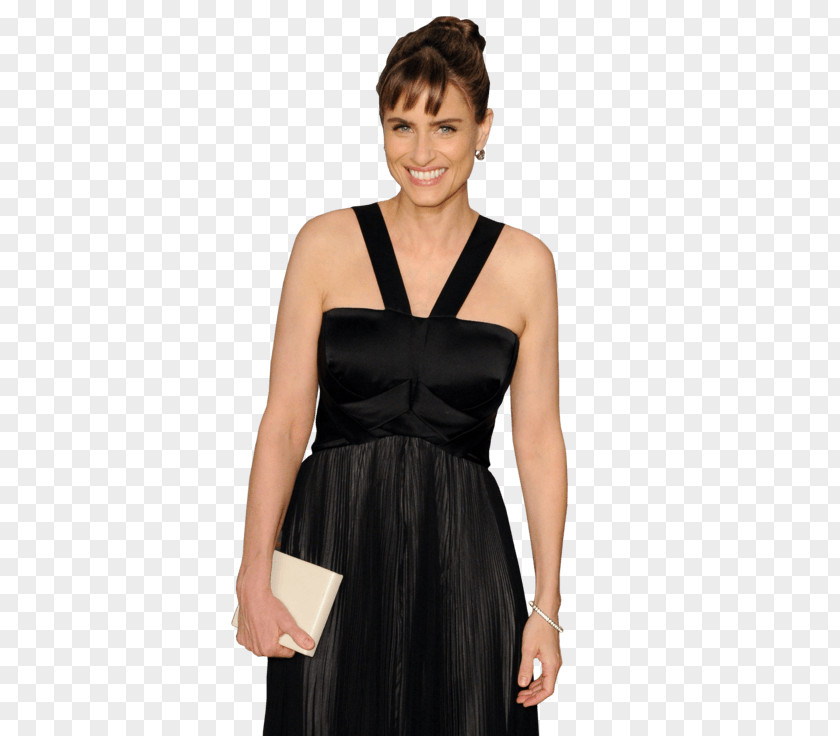 Dress Little Black Fashion Model Satin PNG