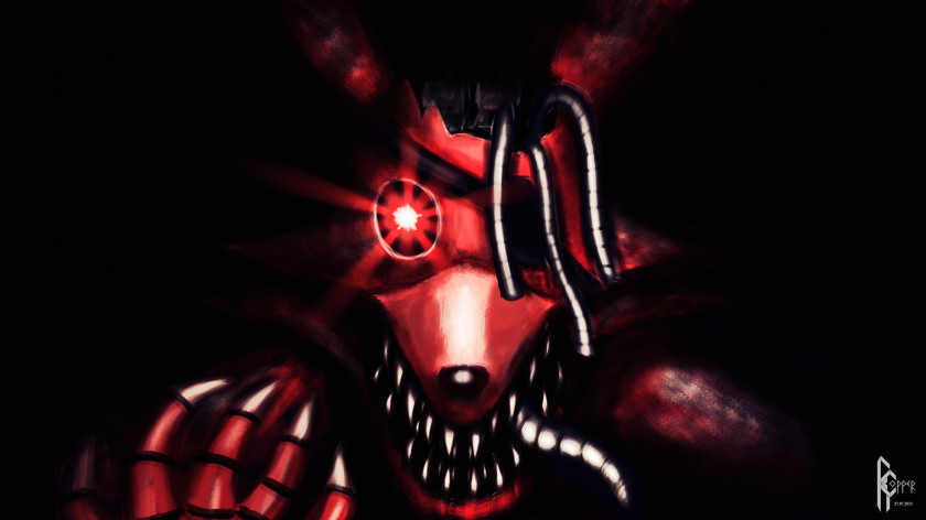 Nightmare Foxy Five Nights At Freddy's 4 Desktop Wallpaper 1080p PNG