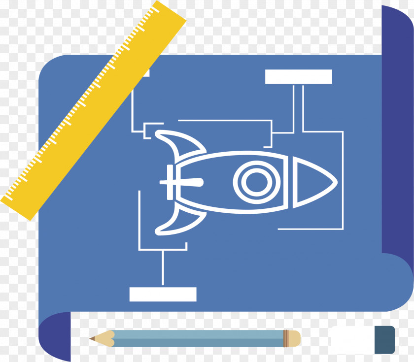 Space Rocket Design Blueprint Customer Success Architecture PNG