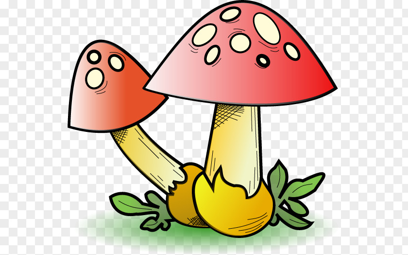 Cartoon Red Mushroom Fungus Clip Art PNG