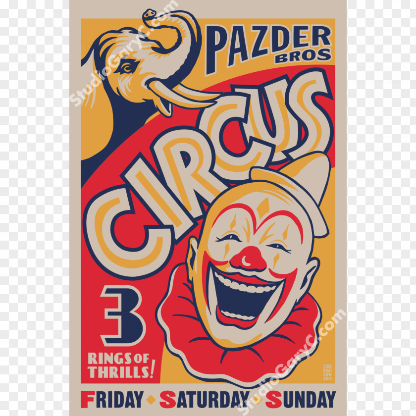 Circus Poster Art Deco 1920s PNG