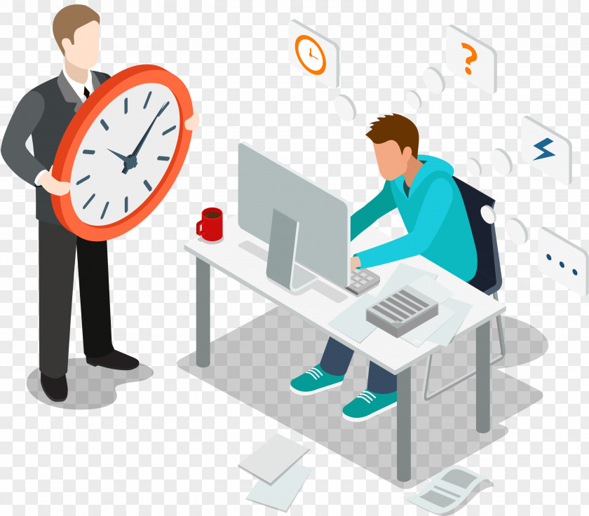 Overtime Stay Up To Time Management Business PNG