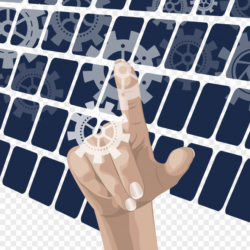 Vector Set Thinking Touchscreen Adobe Illustrator Finger PNG