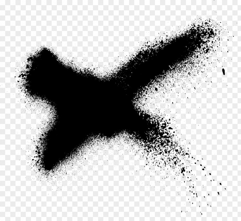 X Drawing Brush Black And White PNG