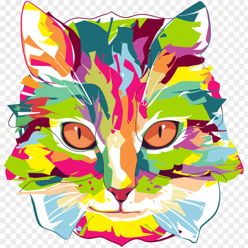 POP ART Cat T-shirt Kitten Wedding Invitation Zazzle PNG