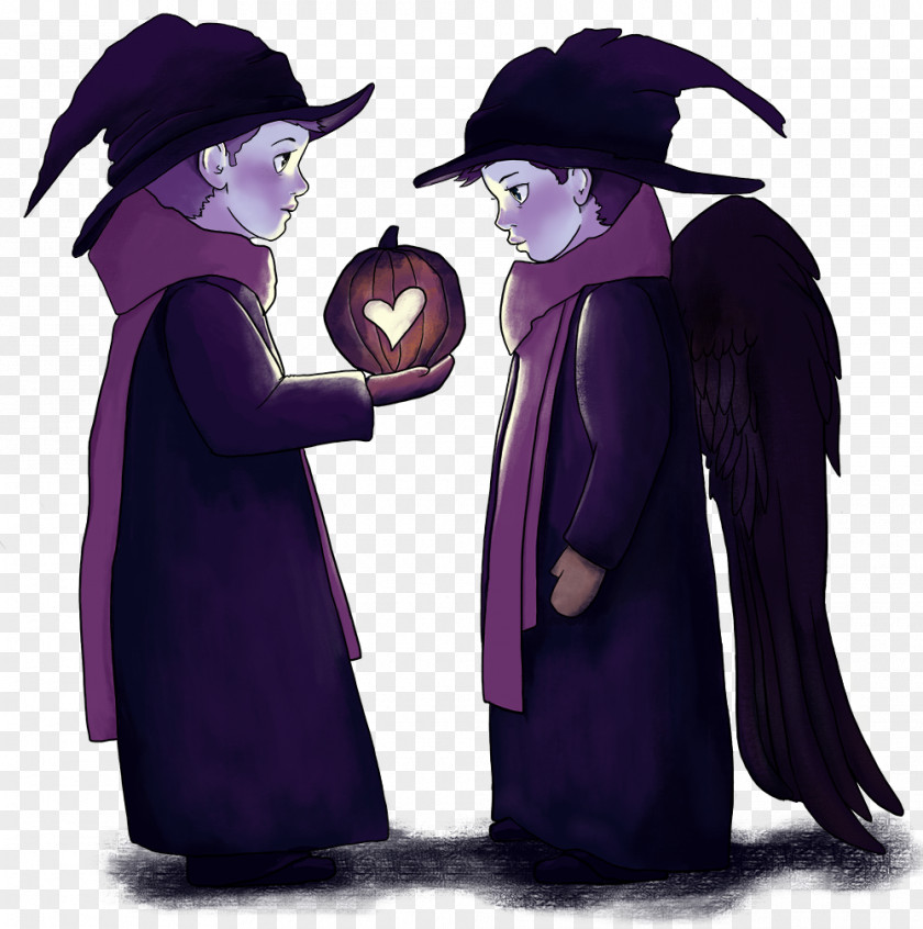 Precious Moments Halloween Character Cartoon Purple Child PNG