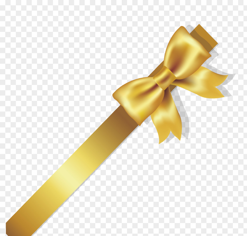 Golden Bow Gold Euclidean Vector PNG