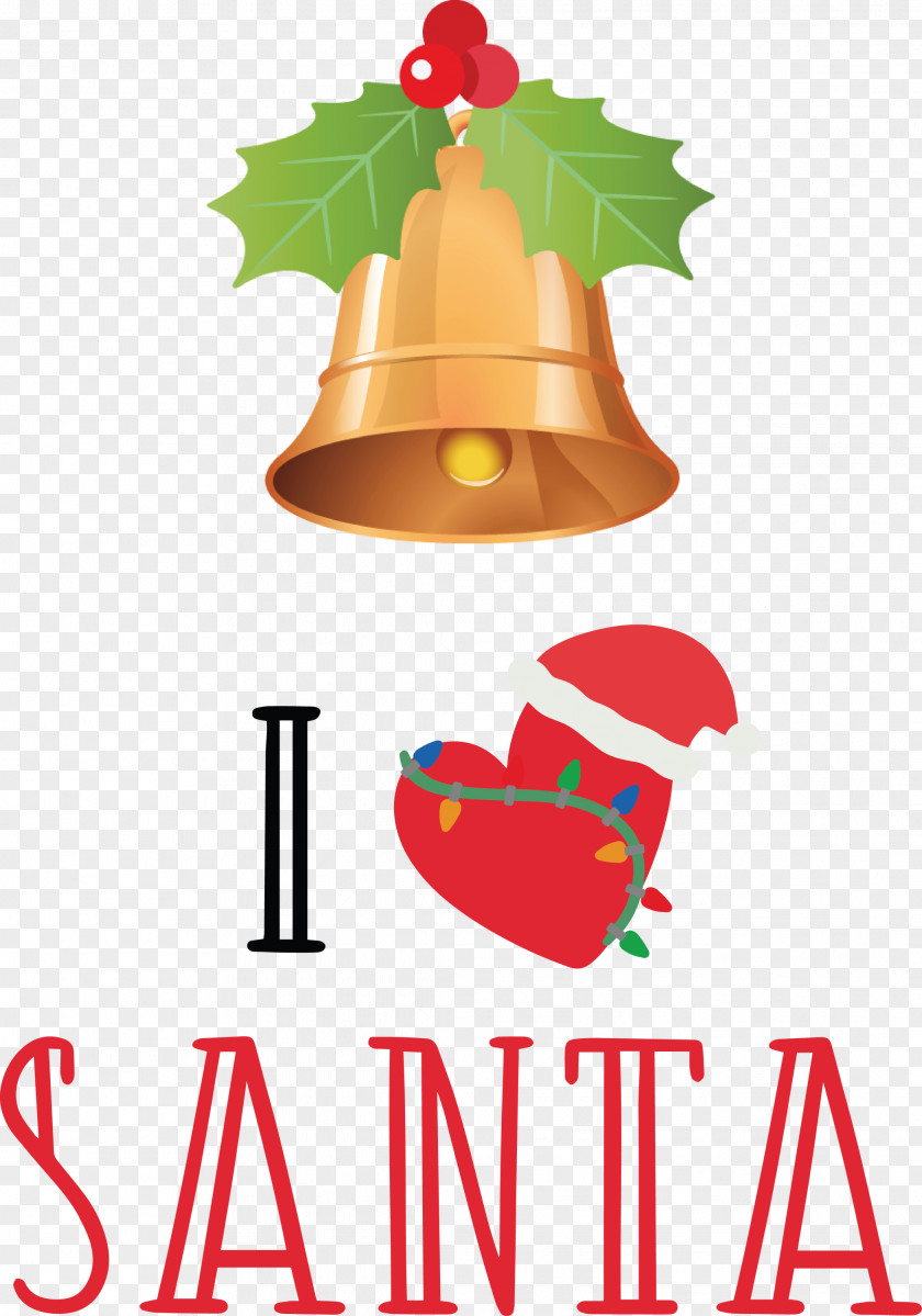 I Love Santa Christmas PNG