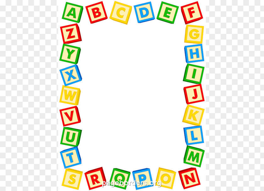 Pencil Border Cliparts Alphabet Letter Toy Block Clip Art PNG