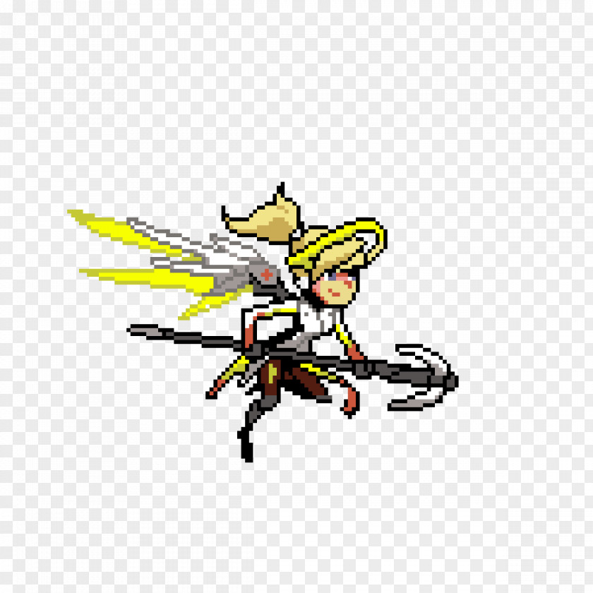 Overwatch Mercy Pixel Art PNG art, sprite clipart PNG