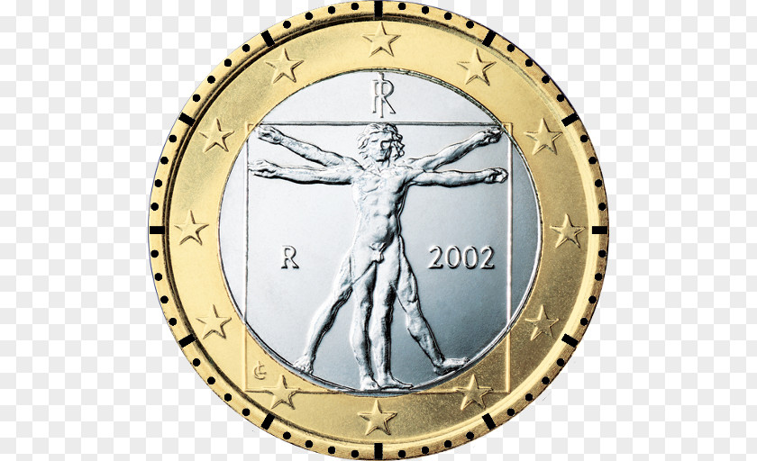 Coin Italian Euro Coins 1 PNG