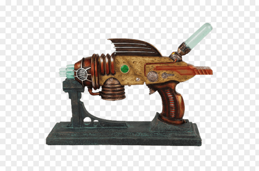 Handgun Steampunk Statue Figurine PNG