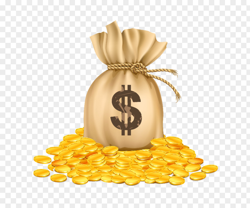 Money Bag Gold Coin PNG