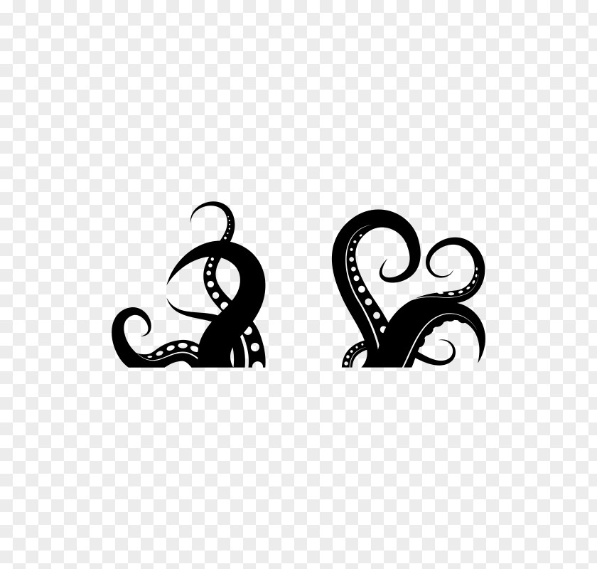 Silhouette Octopus Tentacle Clip Art PNG