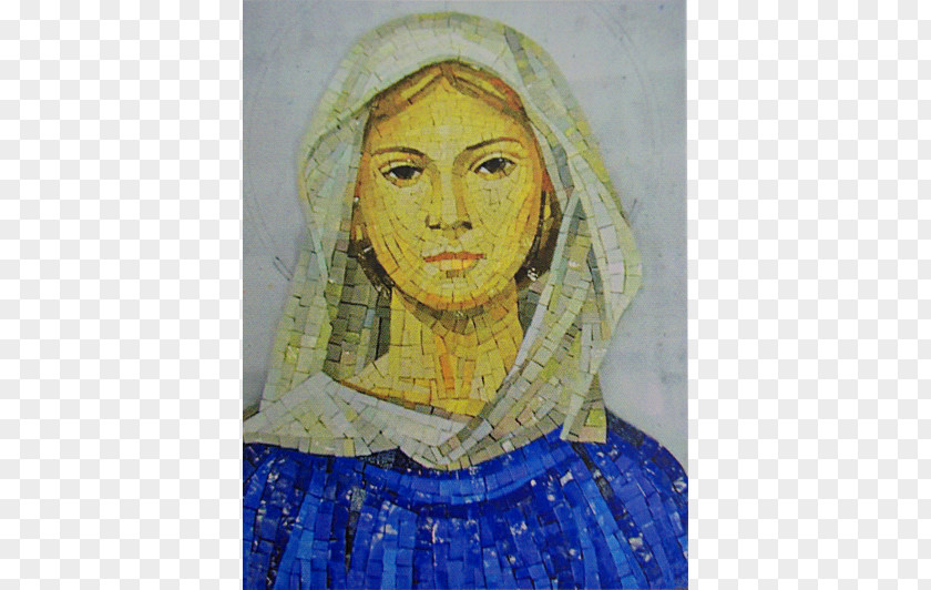 Stone Madonna Mosaic Art Rosso Levanto PNG