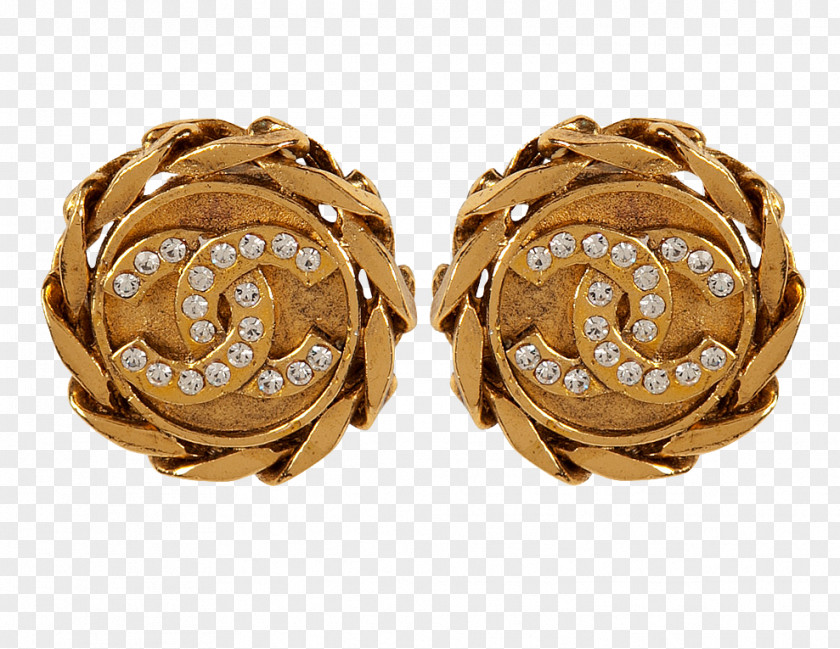 Vintage Gold Earring Chanel Jewellery Clothing Accessories Fashion PNG